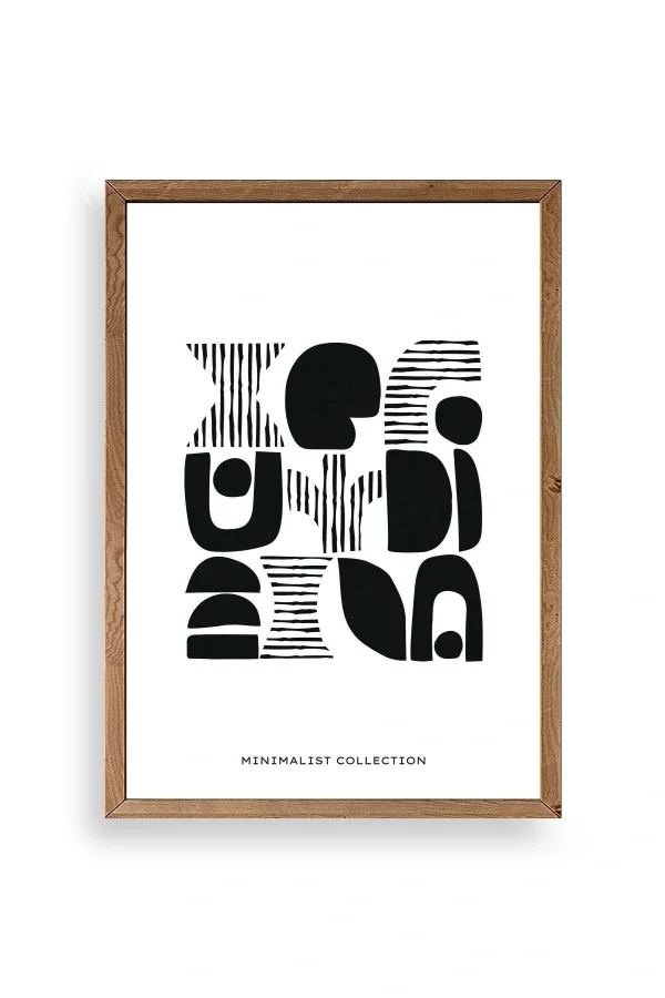 Soyut Ahşap Çerçeveli Tablo