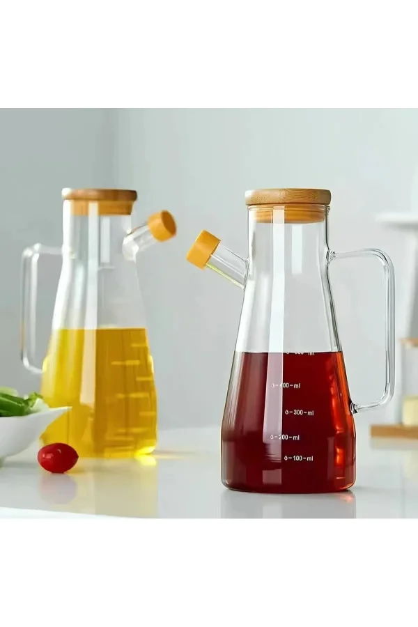 Standlı 2li Cam Yağdanlık