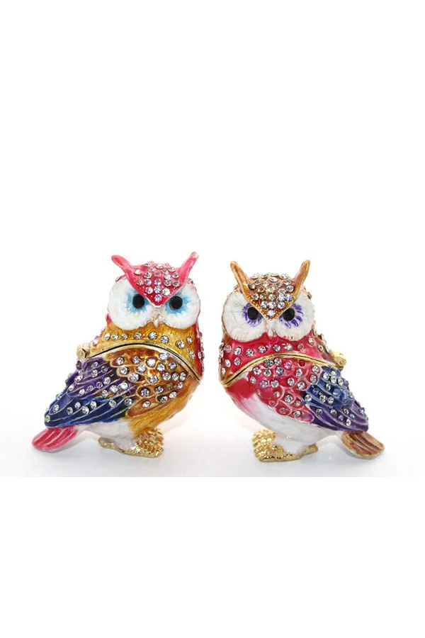 Swarovski Taşlı 2li Baykuş Seti