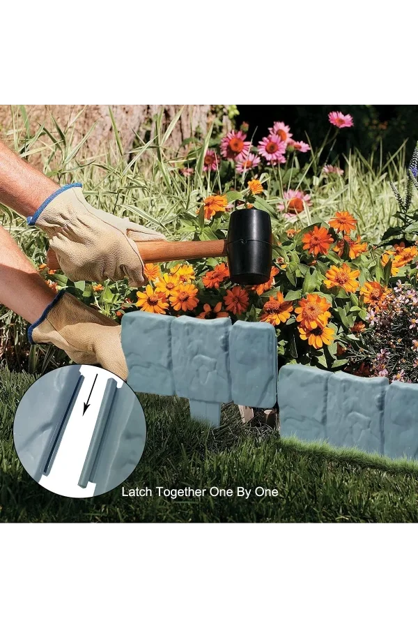 Taş Görünümlü Bahçe Çiti