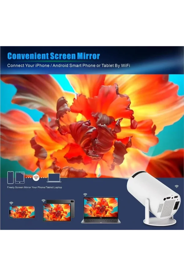 Taşınabilir Android TV Özellikli Projeksiyon