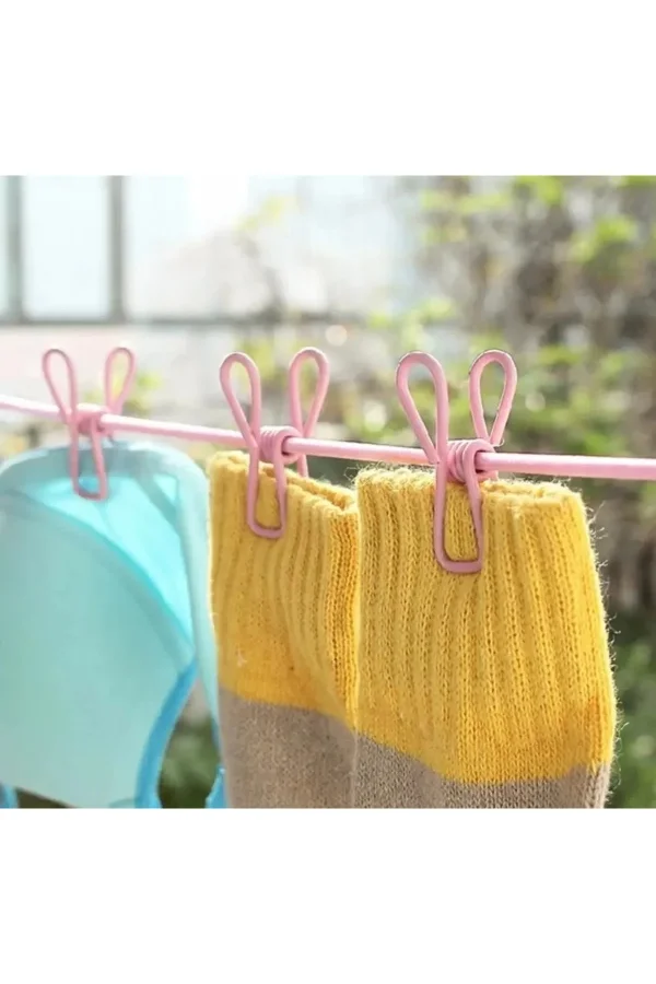 Taşınabilir Pratik Mandallı Çamaşır İpi