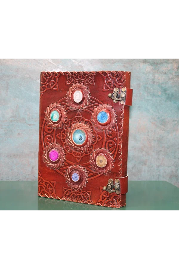 Taşlı Deri Defter Model 12