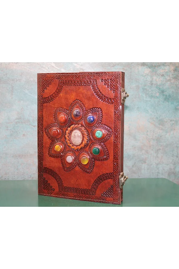 Taşlı Deri Defter Model 14