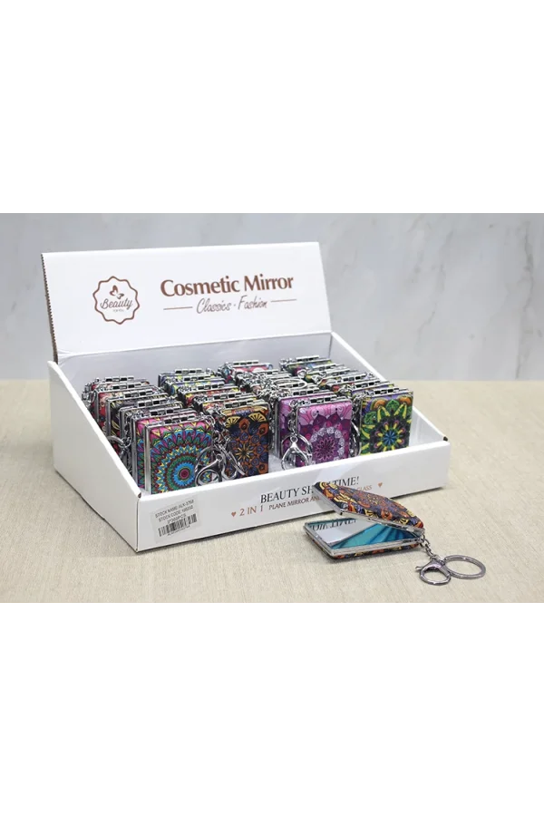 Taşlı El Aynası Anahtarlık Model 3