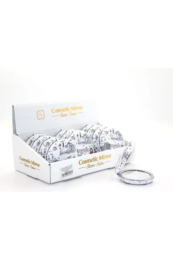 Taşlı İstanbul Tasarımı El Aynası Kalın Model 7