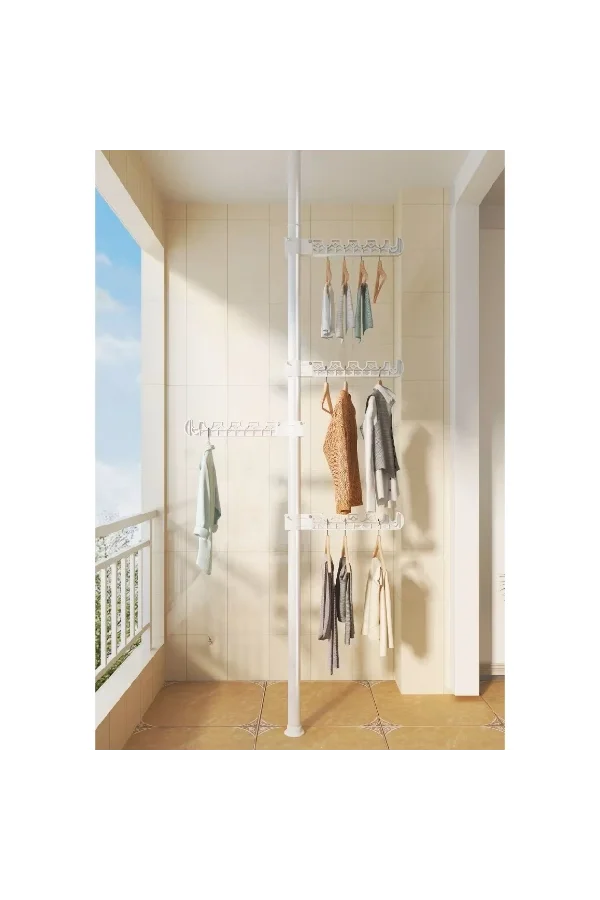 Teleskopik Giysi ve Çamaşır Askısı