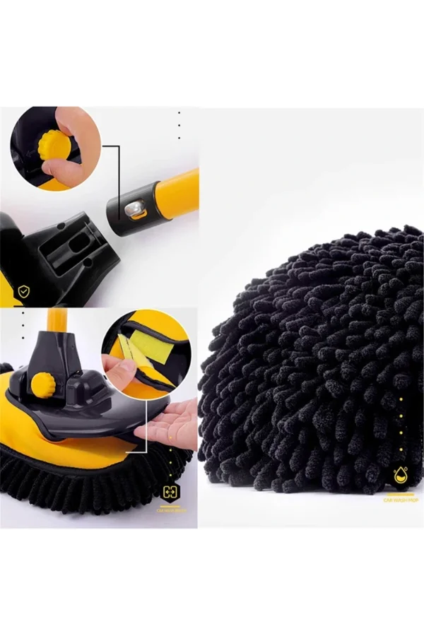 Teleskopik Saplı Kuru Islak Oto Yıkama Fırçası