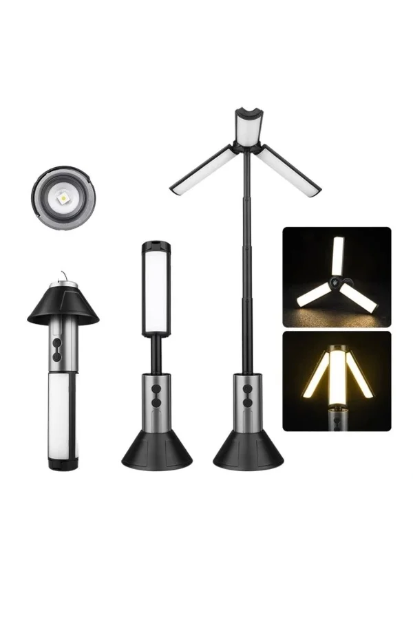 Teleskopik Şarj Edilebilir Çadır Kamp Işığı