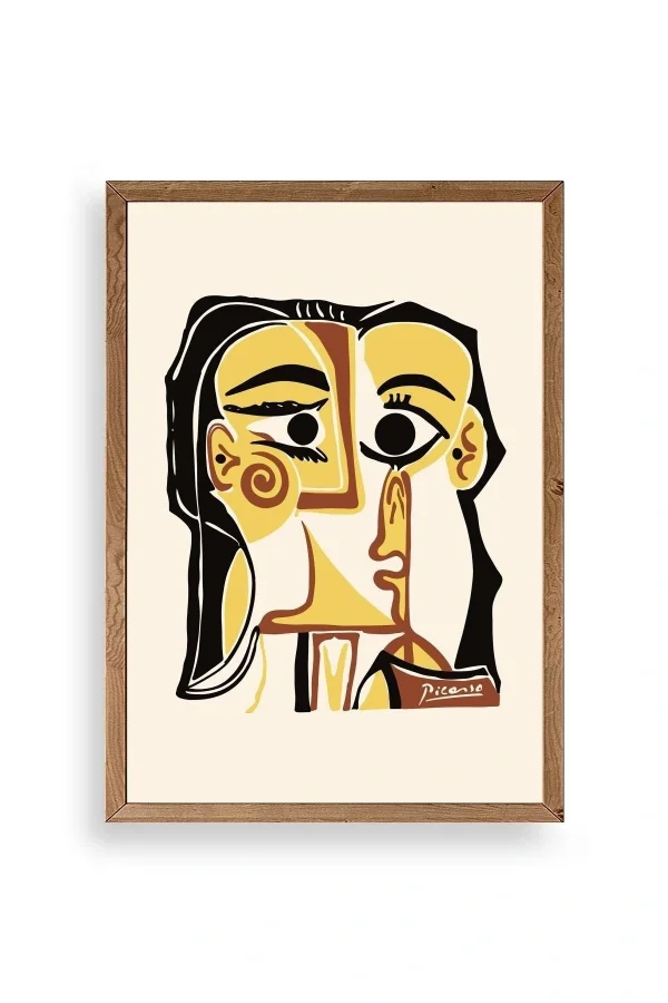 Tete de Femme Ahşap Çerçeveli Tablo