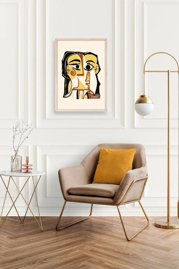 Tete de Femme Ahşap Çerçeveli Tablo