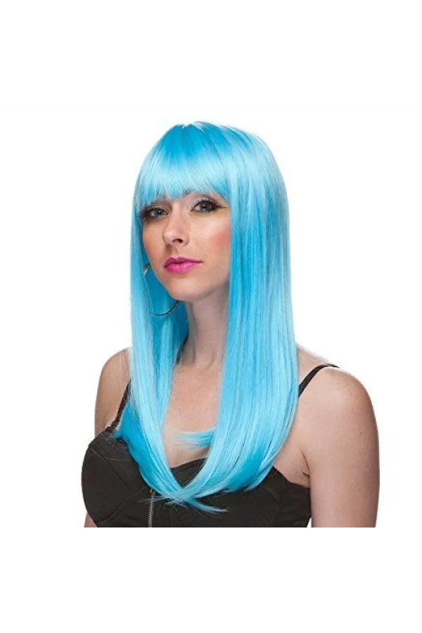 Turkuaz Mavi Parti Peruğu