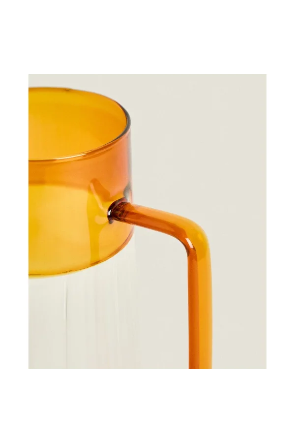 Turuncu Detaylı Cam Sürahi 1600 ml