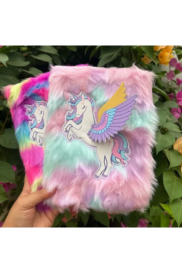 Unicorn Tasarımlı Peluş Hatıra Defteri
