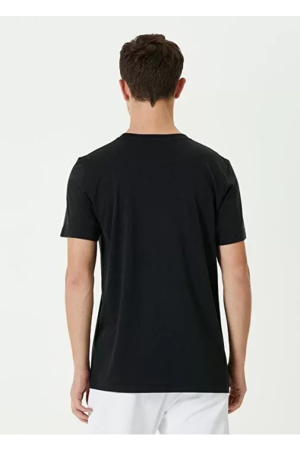 Unisex Basic Bisiklet Yaka Regular T-Shirt - Siyah