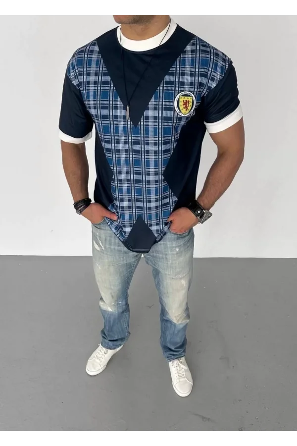 Unisex Bisiklet Yaka Baskılı Oversize T-Shirt - Siyah