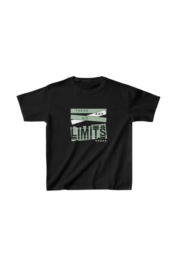 Unisex Çocuk Baskılı T-Shirt - Siyah