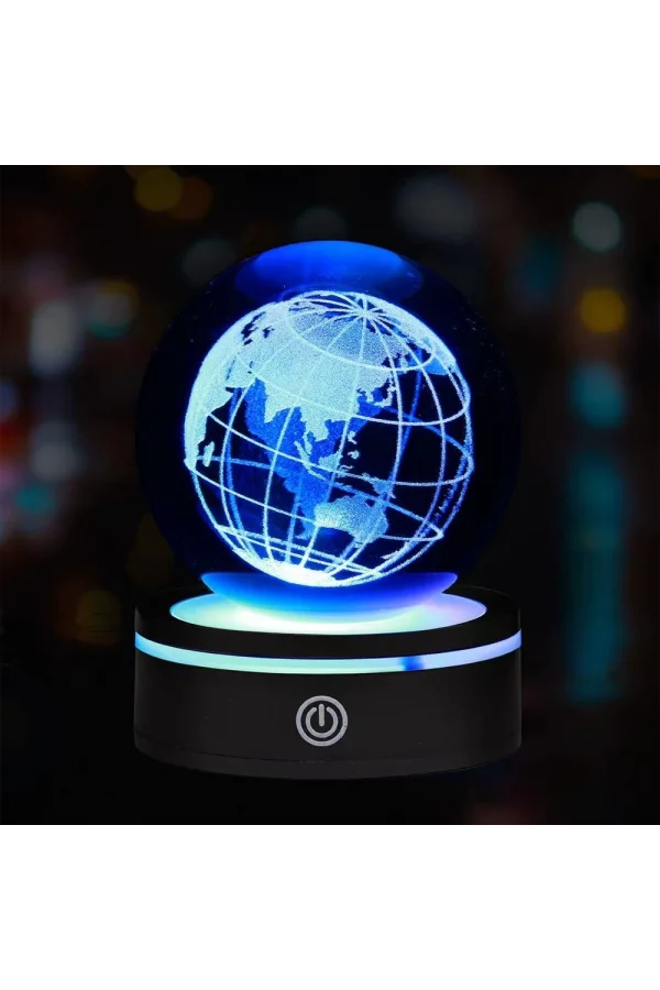 USBli Dünya Tasarımlı Dönen Cam Küre