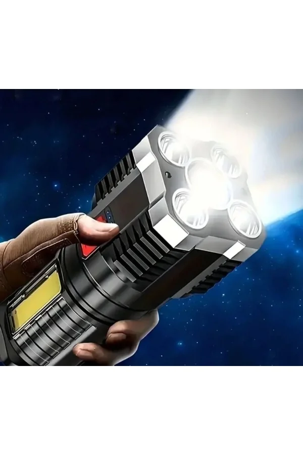 USB Şarjlı 4 Modlu El Feneri
