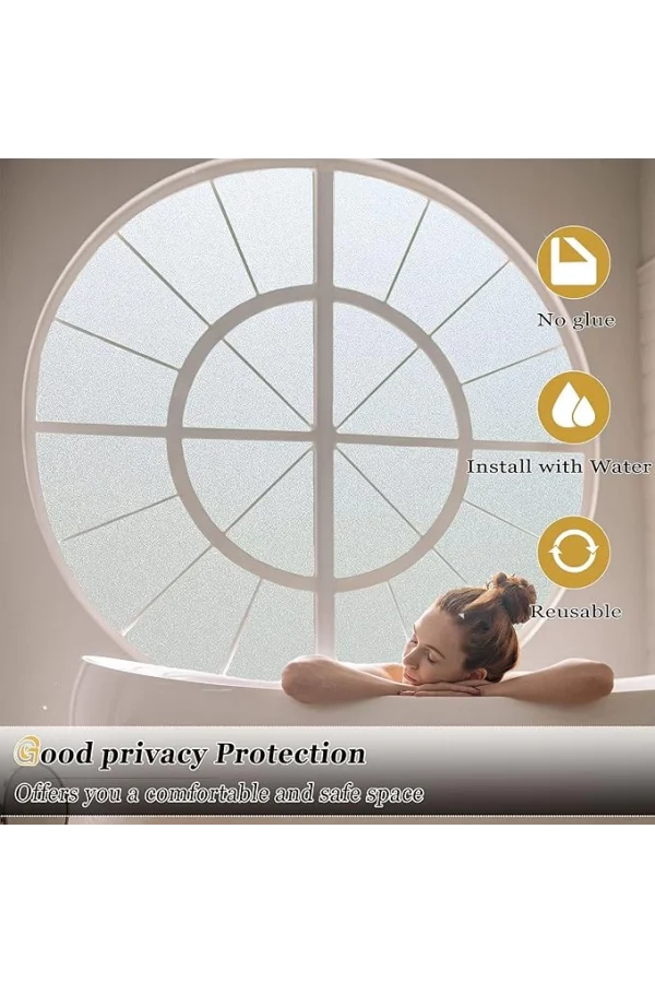 UV Engelleyici Buzlu Cam Filmi 3 Metre x 45 Cm.