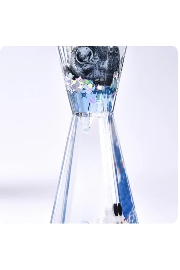 Uzay Temalı Dökülen Yağ Kum Saati