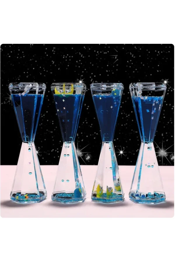 Uzay Temalı Dökülen Yağ Kum Saati