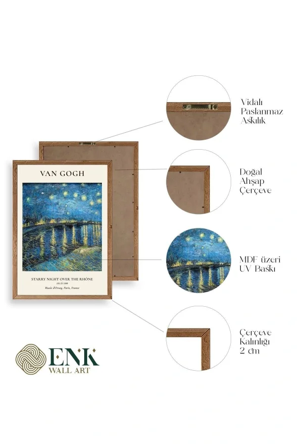 Van Gogh Ahşap Çerçeveli Tablo