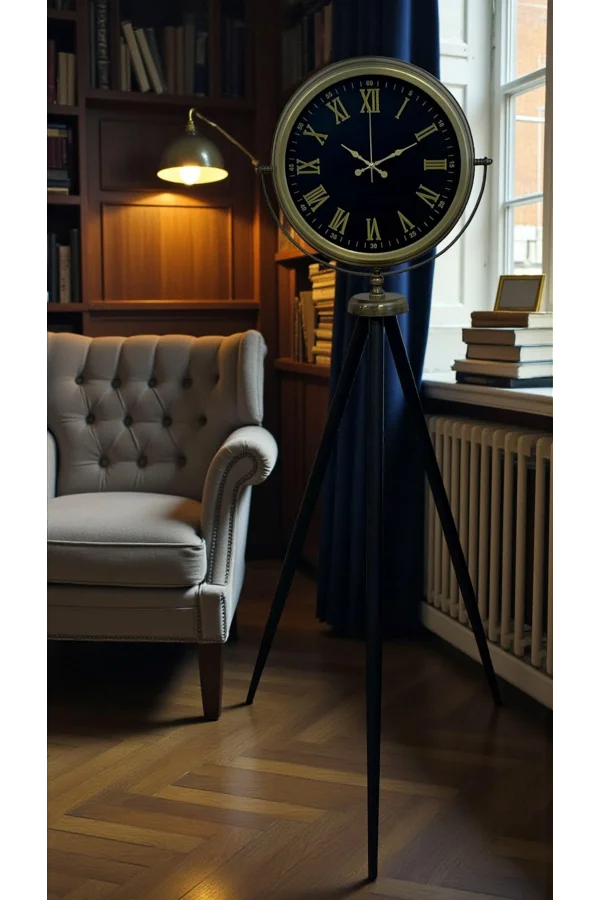 Vintage Roma Rakamlı Modern Tripod Ayaklı Saat