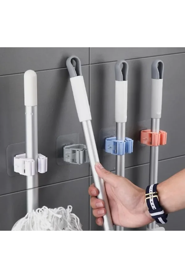 Yapışkanlı Mop Tutucu Seti 4 Adet