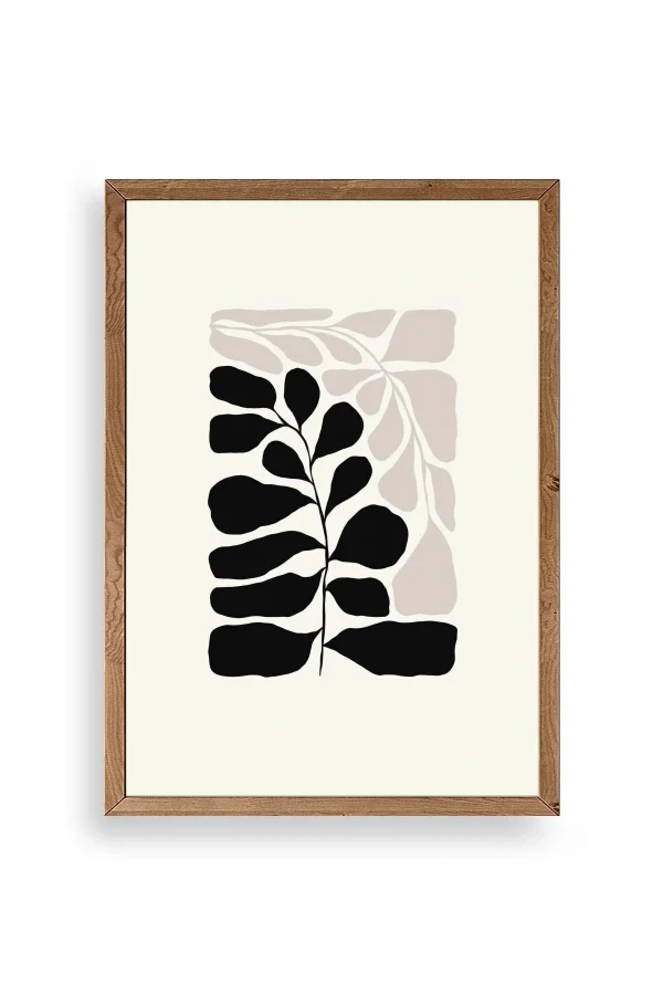 Yaprak Ahşap Çerçeveli Tablo