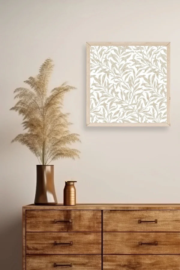 Yaprak Ahşap Çerçeveli Tablo