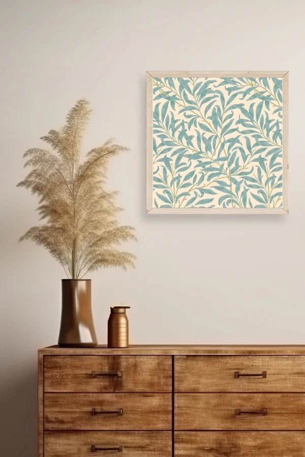 Yaprak Ahşap Çerçeveli Tablo