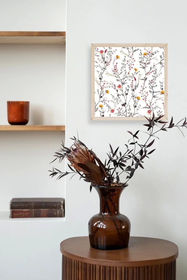 Yaprak Ahşap Çerçeveli Tablo