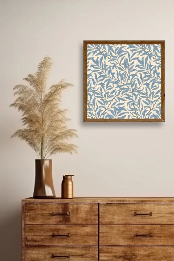 Yapraklar Ahşap Çerçeveli Tablo