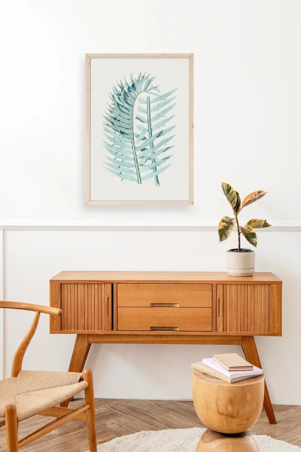 Yapraklar Ahşap Çerçeveli Tablo