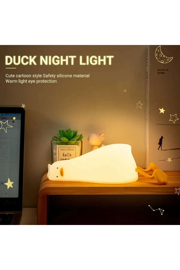 Yatan Ördek Tasarımlı Gece Lambası