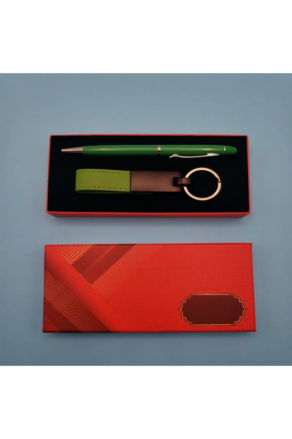 Yeşil Kalem ve Anahtarlık Seti