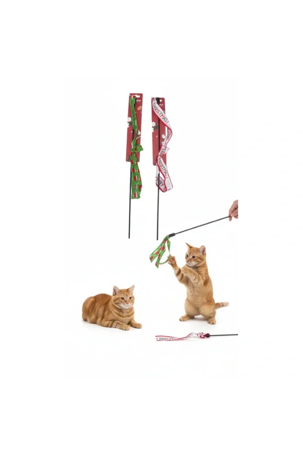 Yılbaşı Temalı Kedi Oyun Oltası