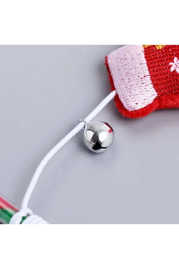 Yılbaşı Temalı Zilli Kedi Oyun Oltası