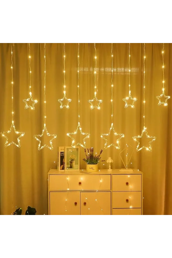 Yıldız Perde Led 10 Saçaklı