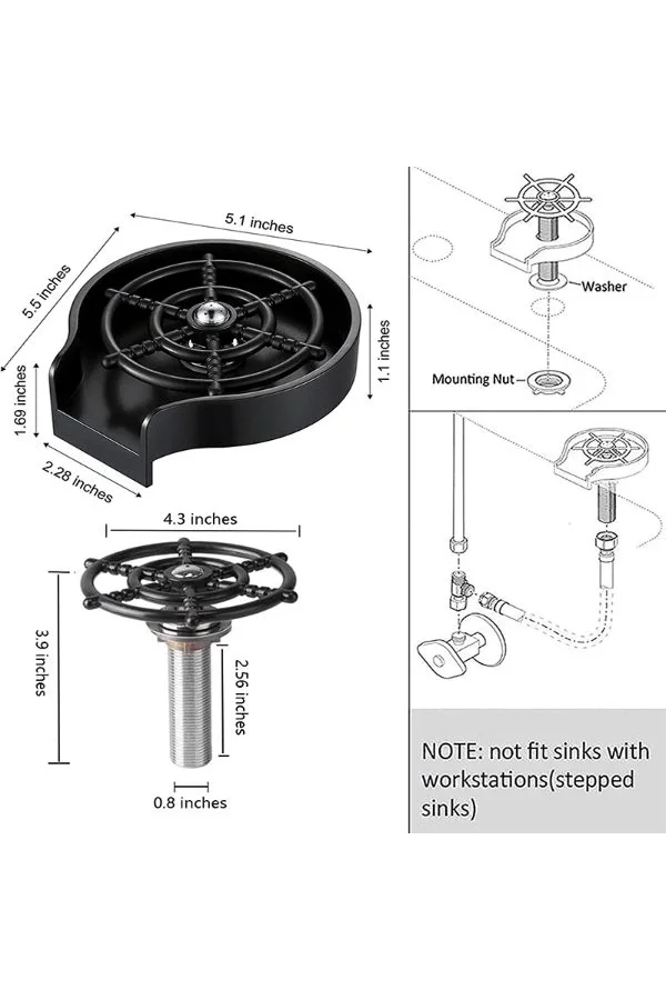 Yüksek Basınçlı Otomatik Bardak Yıkama Aparatı