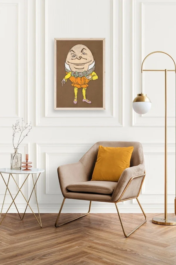 Yumurta Adam Ahşap Çerçeveli Tablo