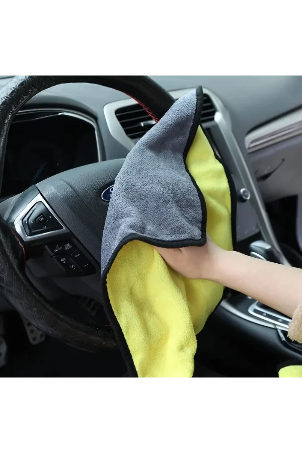 Yünlü Mikrofiber Araba Temizlik Bezi 50x70 cm