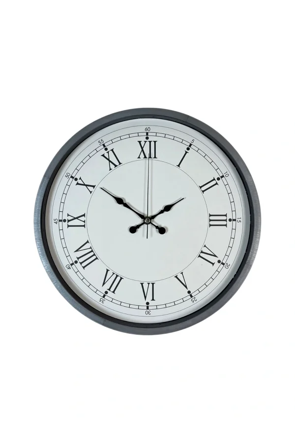 Zentime 36 Cm Gri Dekoratif Duvar Saati
