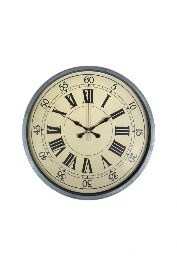Zentime 36 Cm Gri Dekoratif Duvar Saati