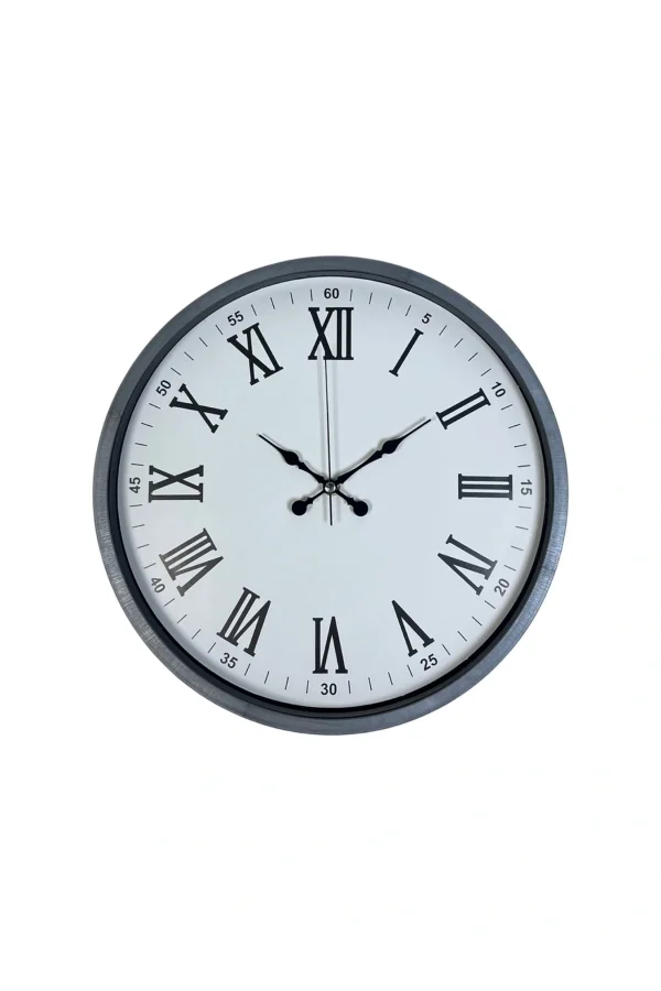 Zentime 36 Cm Gri Dekoratif Duvar Saati
