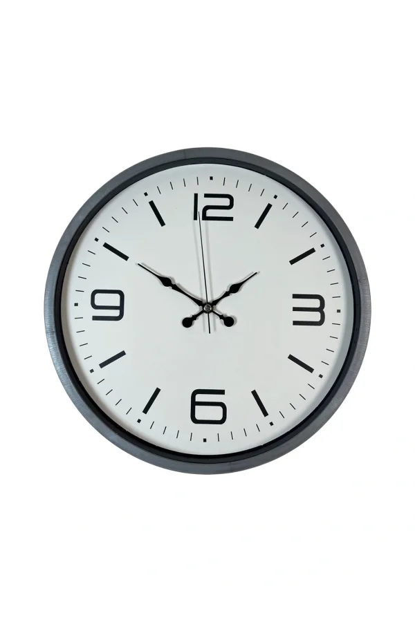 Zentime 36 Cm Gri Dekoratif Duvar Saati