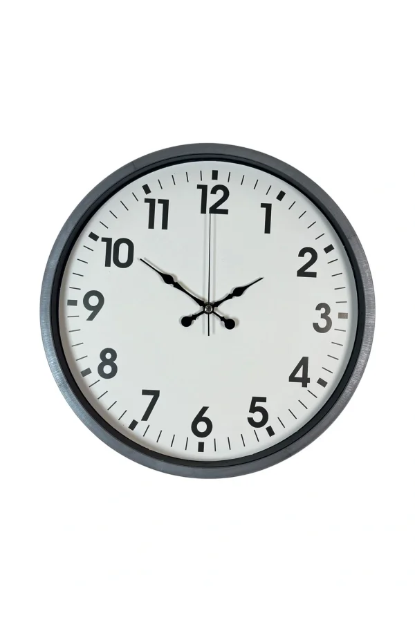 Zentime 36 Cm Gri Dekoratif Duvar Saati