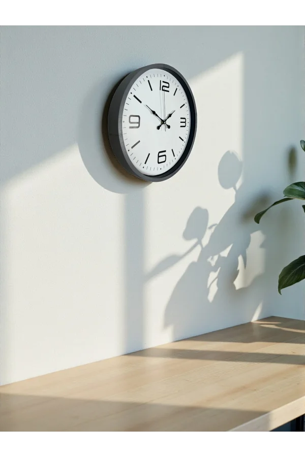 Zentime 36 Cm Gri Dekoratif Duvar Saati