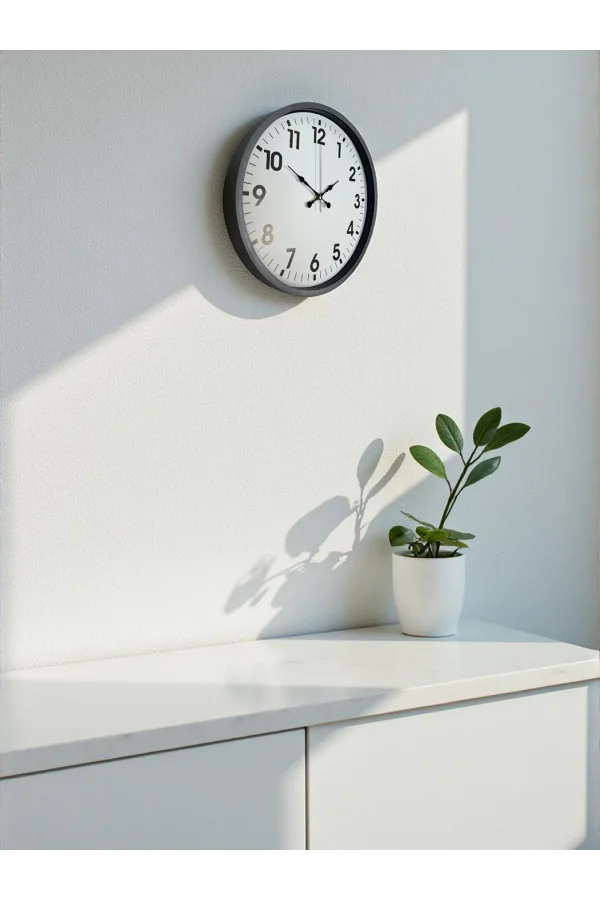 Zentime 36 Cm Gri Dekoratif Duvar Saati